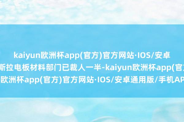 kaiyun欧洲杯app(官方)官方网站·IOS/安卓通用版/手机APP下载特斯拉电板材料部门已裁人一半-kaiyun欧洲杯app(官方)官方网站·IOS/安卓通用版/手机APP下载