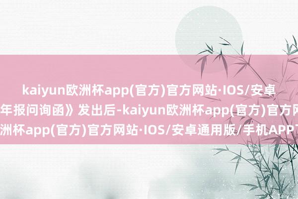 kaiyun欧洲杯app(官方)官方网站·IOS/安卓通用版/手机APP下载《年报问询函》发出后-kaiyun欧洲杯app(官方)官方网站·IOS/安卓通用版/手机APP下载