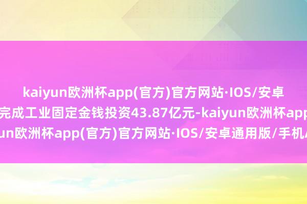 kaiyun欧洲杯app(官方)官方网站·IOS/安卓通用版/手机APP下载完成工业固定金钱投资43.87亿元-kaiyun欧洲杯app(官方)官方网站·IOS/安卓通用版/手机APP下载