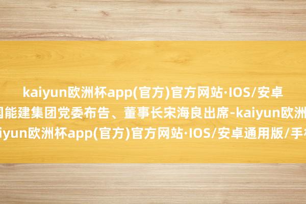 kaiyun欧洲杯app(官方)官方网站·IOS/安卓通用版/手机APP下载中国能建集团党委布告、董事长宋海良出席-kaiyun欧洲杯app(官方)官方网站·IOS/安卓通用版/手机APP下载