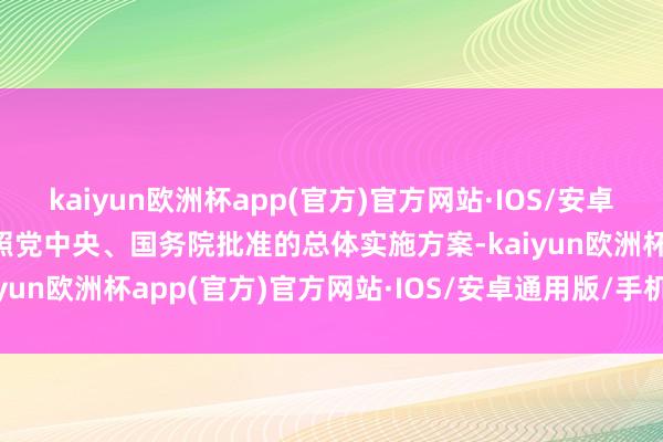 kaiyun欧洲杯app(官方)官方网站·IOS/安卓通用版/手机APP下载按照党中央、国务院批准的总体实施方案-kaiyun欧洲杯app(官方)官方网站·IOS/安卓通用版/手机APP下载