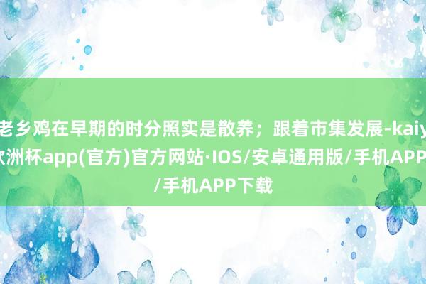 老乡鸡在早期的时分照实是散养；跟着市集发展-kaiyun欧洲杯app(官方)官方网站·IOS/安卓通用版/手机APP下载