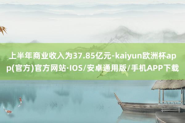 上半年商业收入为37.85亿元-kaiyun欧洲杯app(官方)官方网站·IOS/安卓通用版/手机APP下载