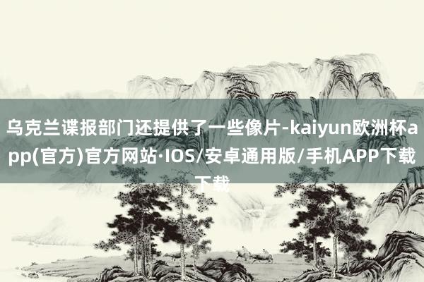 乌克兰谍报部门还提供了一些像片-kaiyun欧洲杯app(官方)官方网站·IOS/安卓通用版/手机APP下载